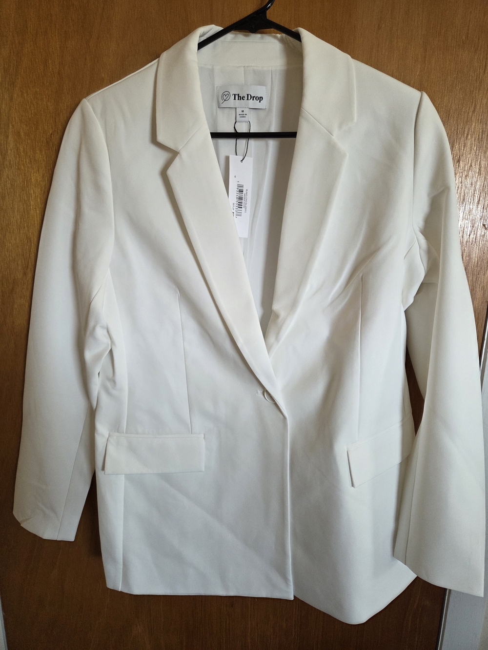 Women's White Single-Button Blazer